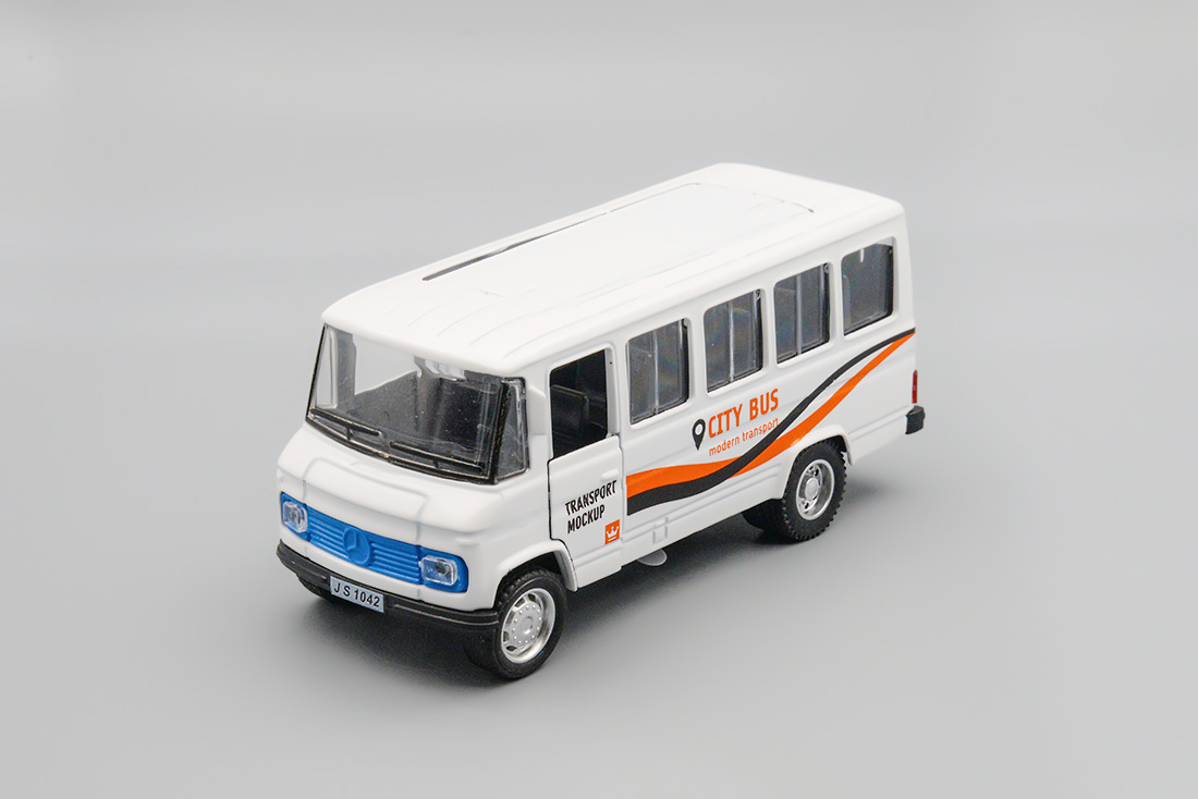Iran Khodro (Mercedes-Benz O309D) белый, 12 см. - IK-MB302-W