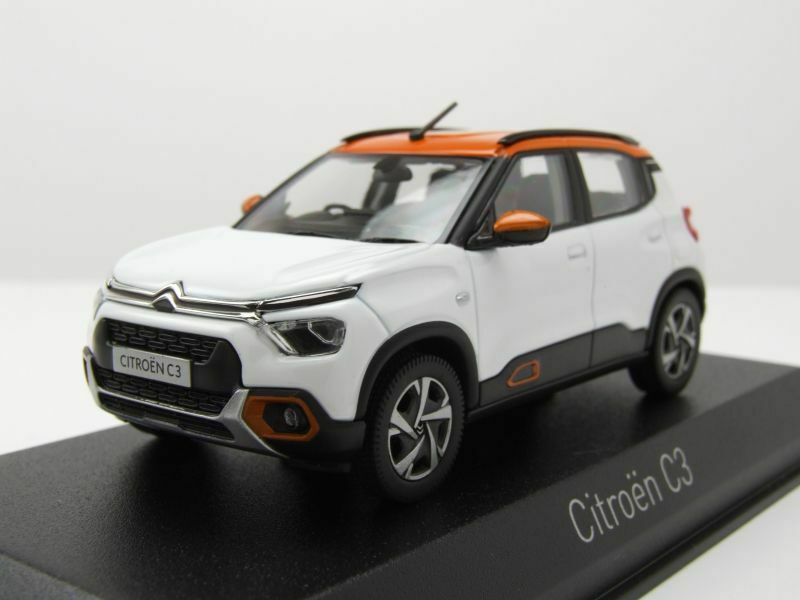 1:43 CITROEN C3 (India) (2021), White/Orange Roof - 155221