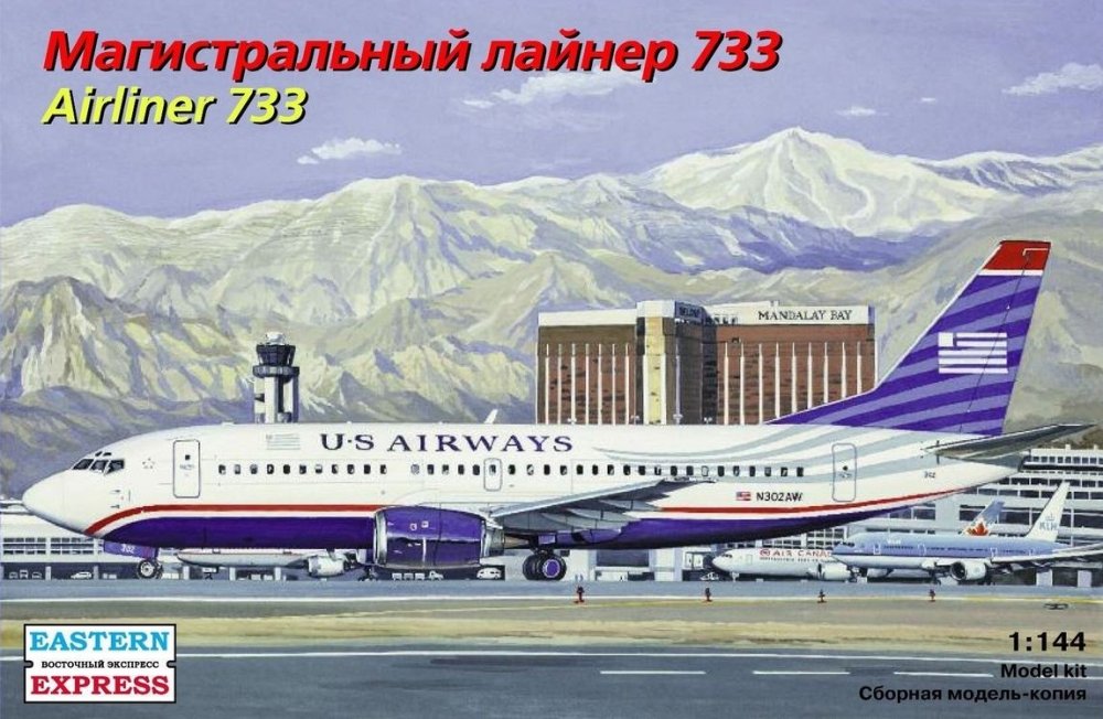 1:144 Сборная модель Авиалайнер Boeing 737-300 (US airways) - 144129