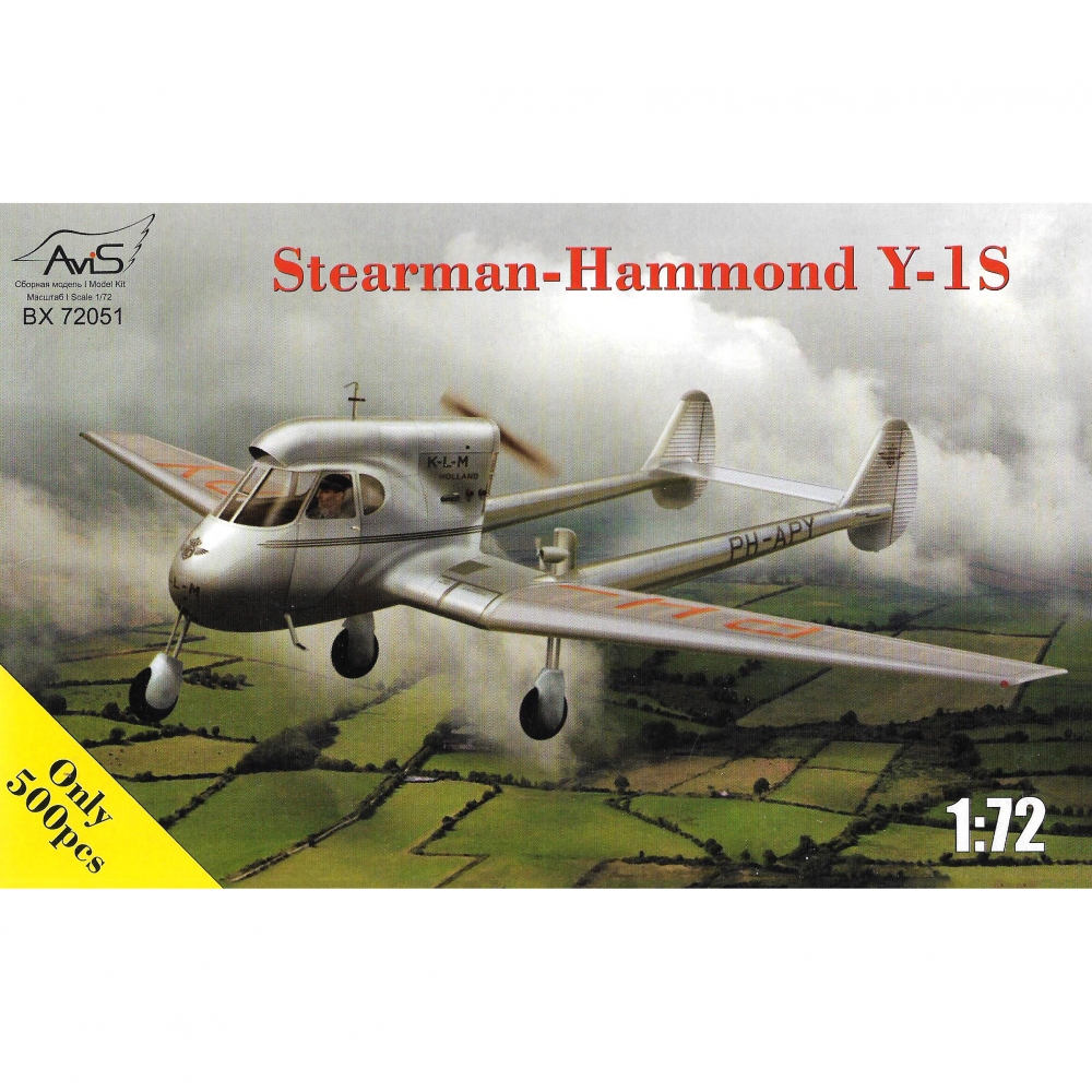 1:72 Сборная модель Stearman-Hammond Y-1S Holland & British - 72051