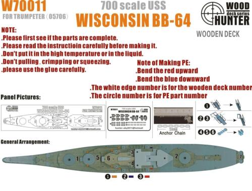 1:700 WWII USS Wisconsin BB-64 - W70011
