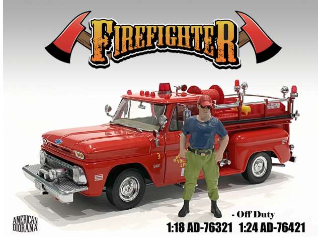 1:24 FIGURES | FIREFIGHTERS - OFF DUTY | BLUE GREEN - 76421