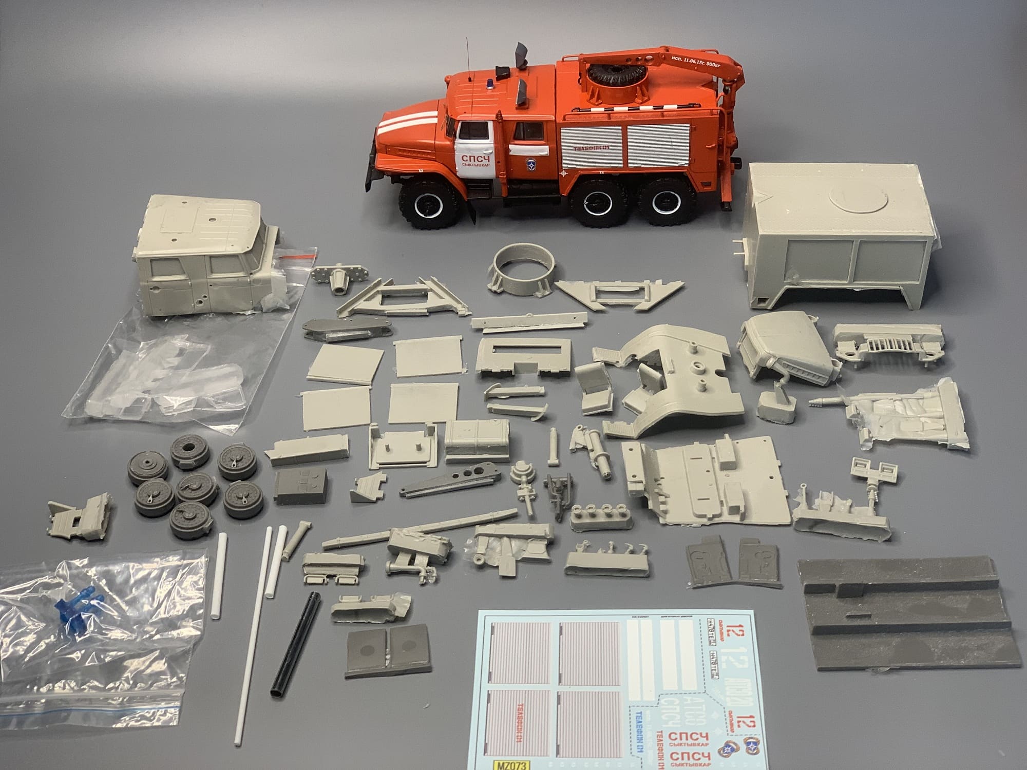 1:43 Набор для конверсии пожарный автомобиль АТСО-20 (375) - MZ073