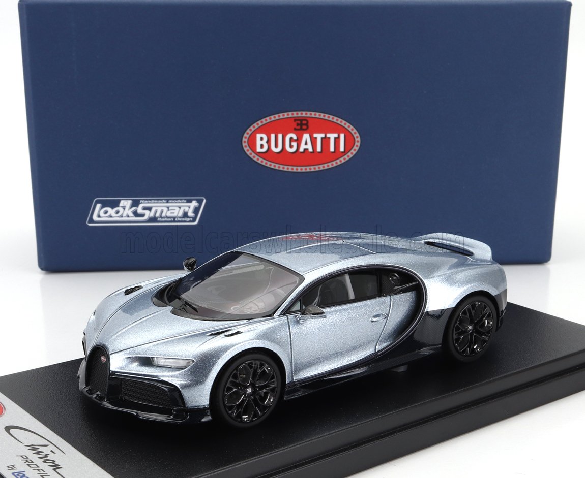 1:43 BUGATTI Chiron Profilee (2023), Argent Atlantique - Blue Royale Carbon - LS545A