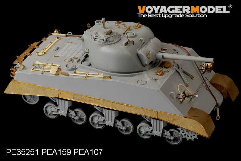 1:35 Фототравление Боковые юбки для USMC M4A2 Mid Tank Late Version WWIII (для Dragon) - PEA159