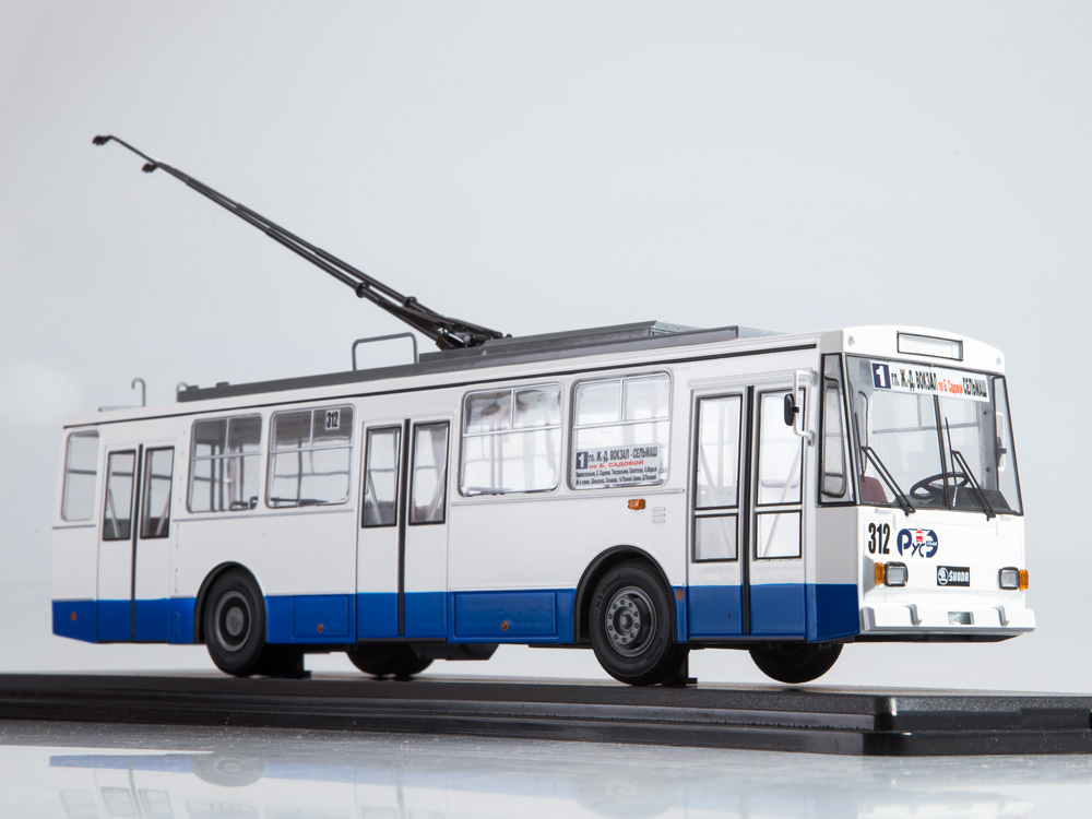 1:43 Троллейбус Skoda-14TR Ростов-на-Дону, белый / синий - SSM4043
