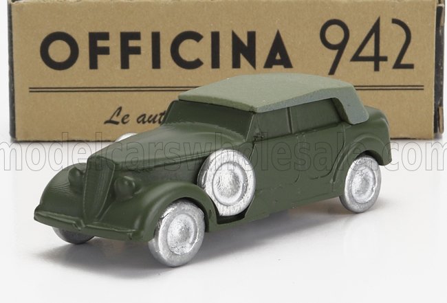 1:76 ALFA ROMEO 6c 2500 Cm Torpedo Cabriolet Closed (1942), Military Green - ART4003A