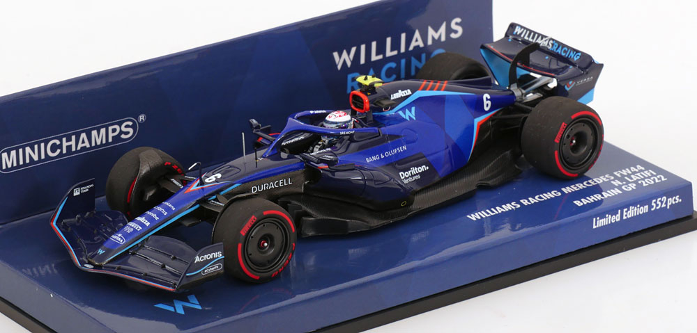 1:43 WILLIAMS F1 Fw44 Team Williams Racing №6 Bahrain Gp (2022) Nicholas Latifi, Blue - 417220106