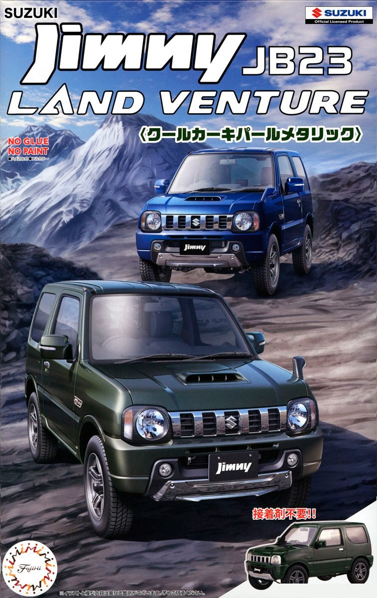 1:24 Сборная модель Jimny JB23 (Rand Venture/Cool Khaki Pearl Metallic) - 06629