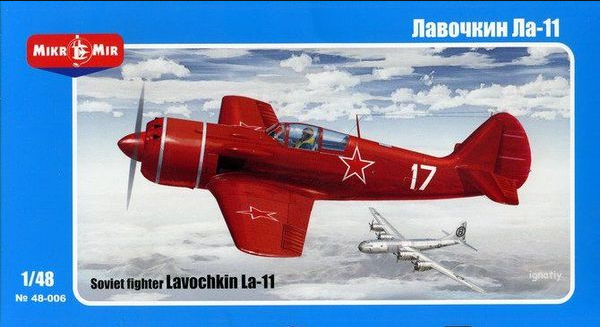 1:48 Сборная модель Самолет Лавочкин Ла-11 - 48-006