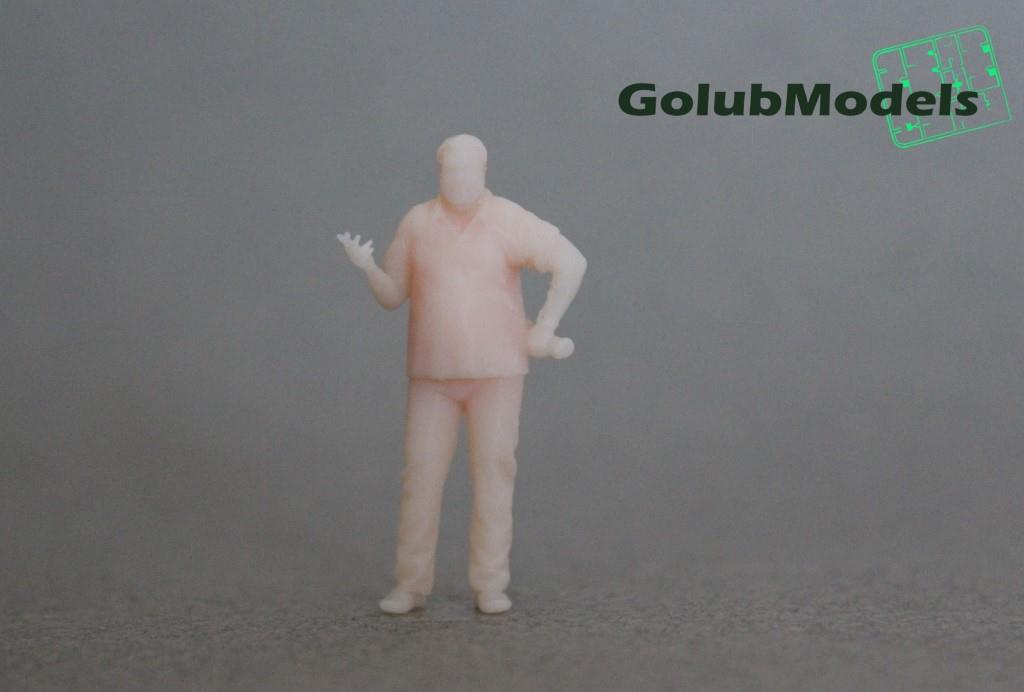 1:43 Фигурка мужик с сигарой неокрашенная - 12271