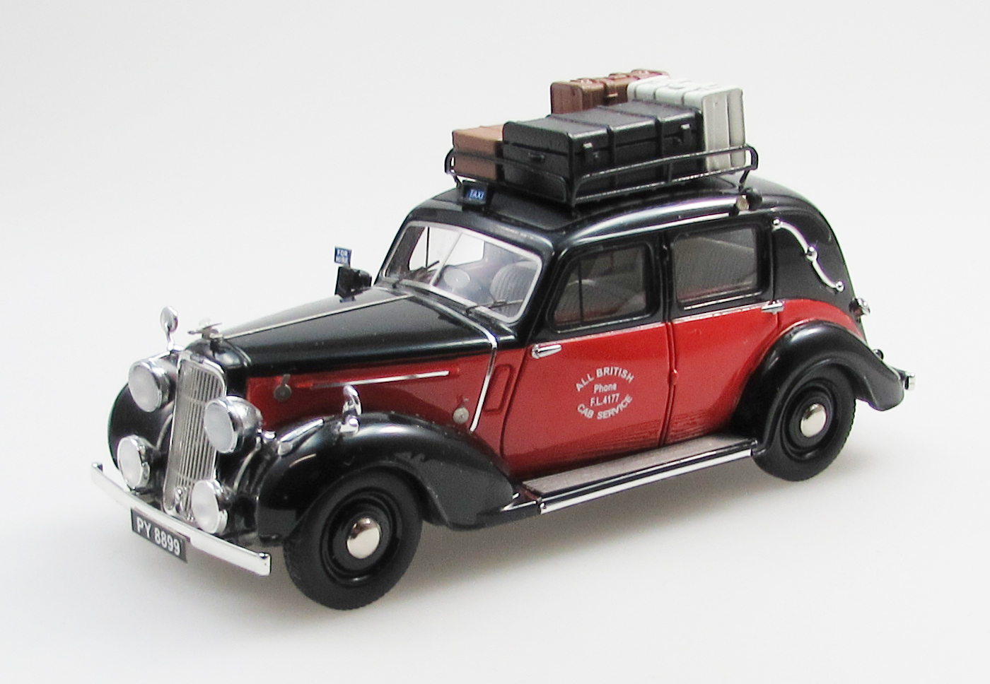 1:43 HUMBER Super Snipe saloon 2-windows taxi (1938), black/red - EMEU43004F