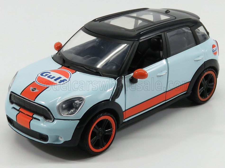 1:24 MINI Cooper S Countryman Gulf (2010), Light Blue Orange - 79653