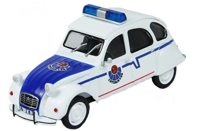1:43 CITROEN 2CV Ertzaintza, Полицейские Машины Мира 64, white / blue - PCW064