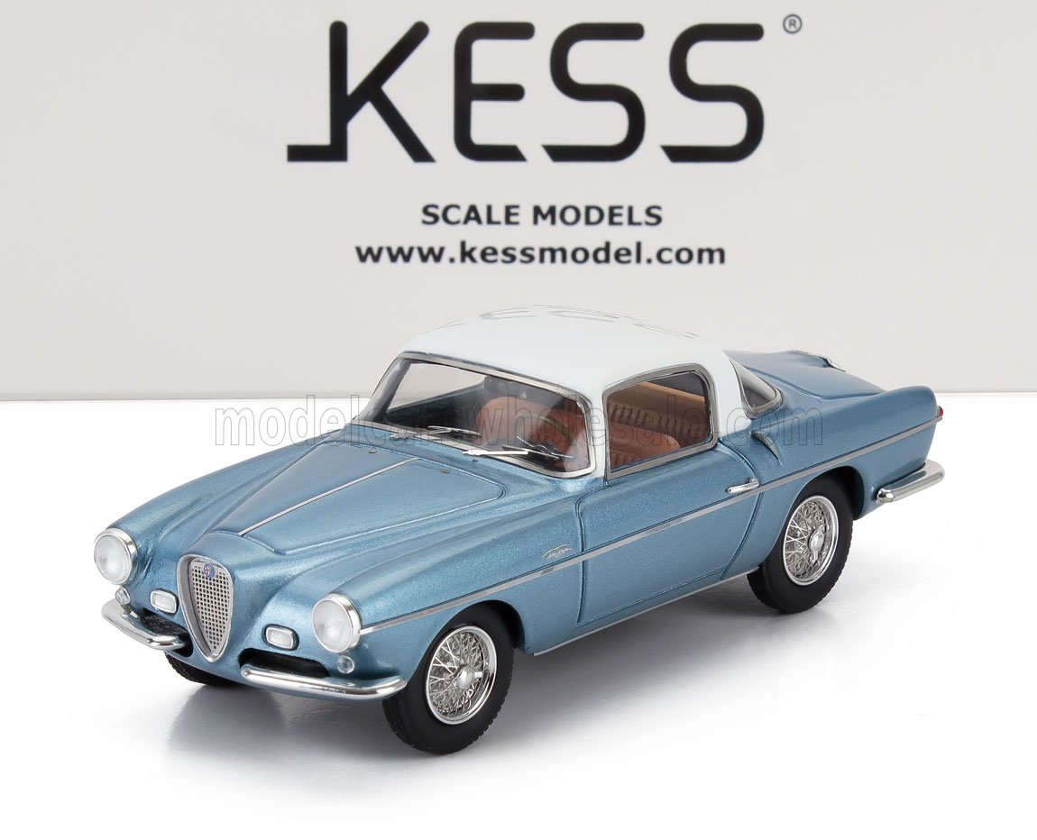 1:43 ALFA ROMEO Sz 1900 Ghia Ss Sn02055 Aigle Lugano Coupe (1957), Light Blue Met White - KE43000411