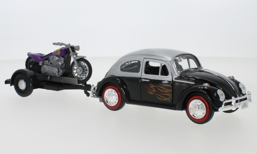 1:24 VOLKSWAGEN Käfer (1966). black/silver - 79675Trailer