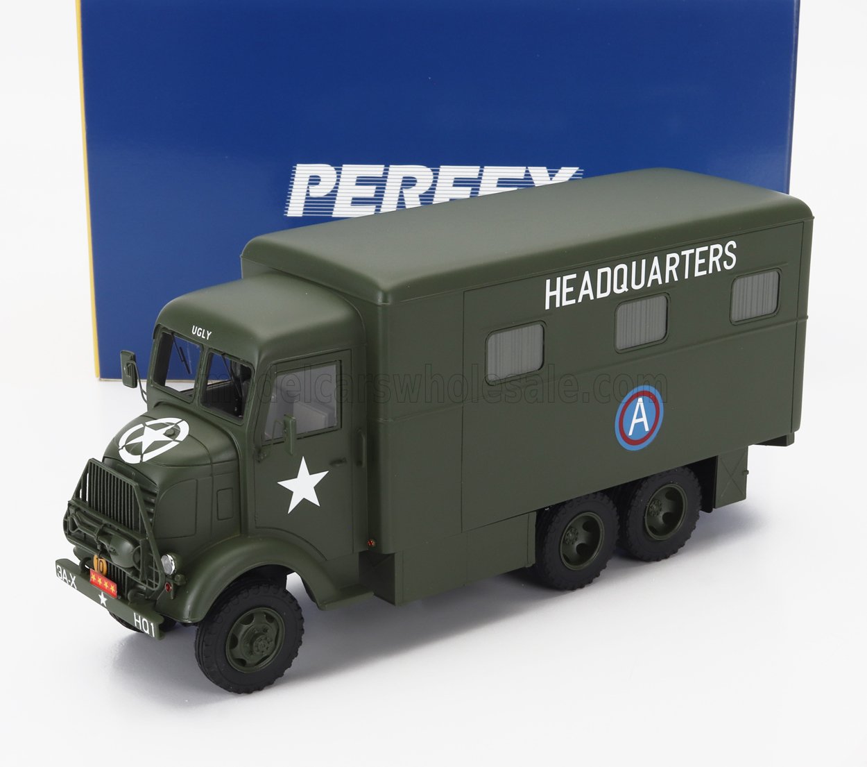 1:43 GMC 353 Afkwx Truck Headquarters Military Telonato 3-assi (1944), Military Green - PE741