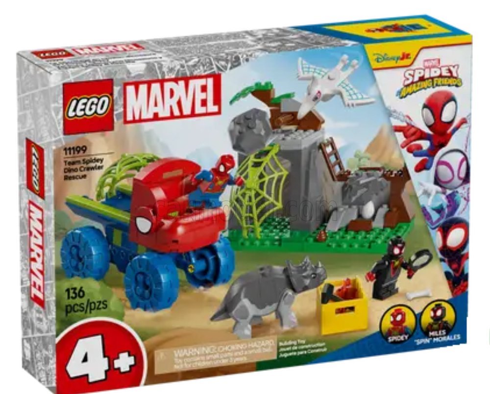 Сборная модель Lego Marvel - Team Spidey Dino Crawler Rescue - 136 штук - 11199(187338)