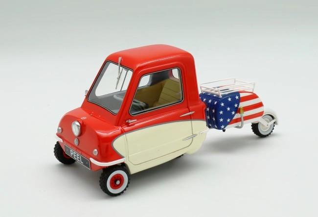 1:18 PEEL P50 With Trailer (1964), red / cream - 161315