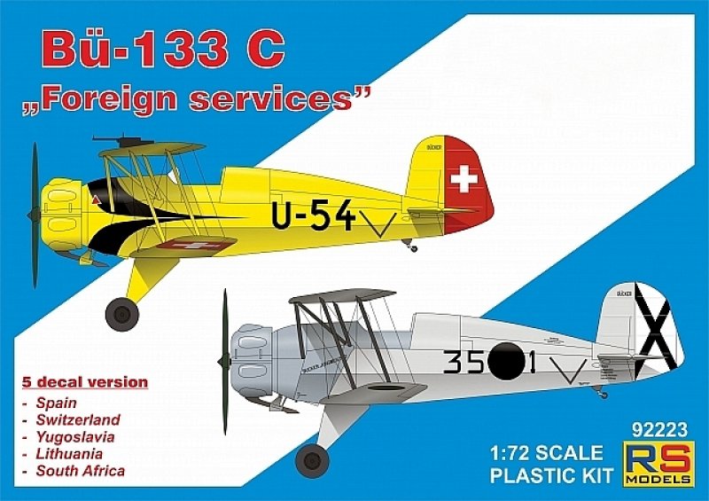 1:72 Сборная модель Bucker 133 C 'Foreign services' - 92223