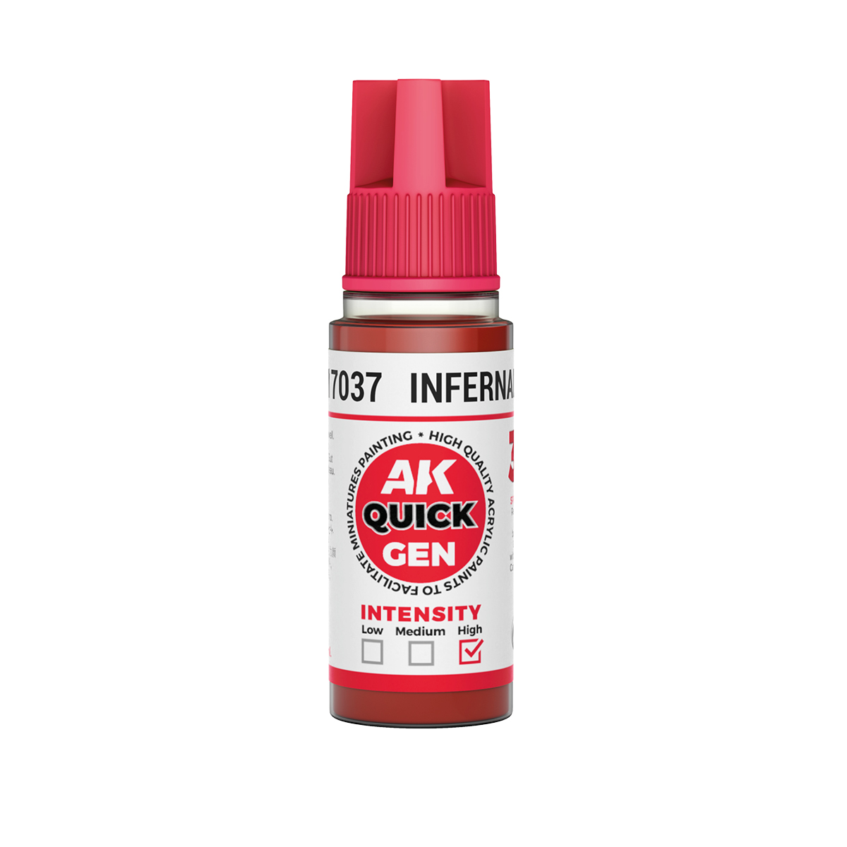 Краска акриловая QUICK GEN - Огненно-красный / INFERNAL RED, 18мл - AK17037