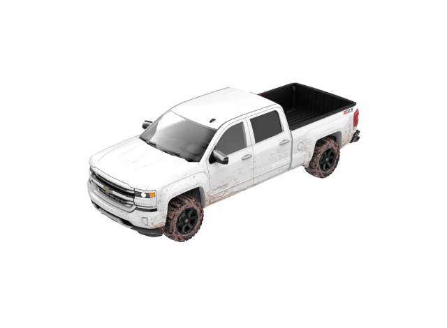 1:64 CHEVROLET Silverado, *All Terrain Collection Series 18*, white (Weathered) 2016 - 35330B