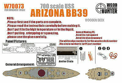1:700 Набор деталей WWII USN Battleship USS Arizona - W70073