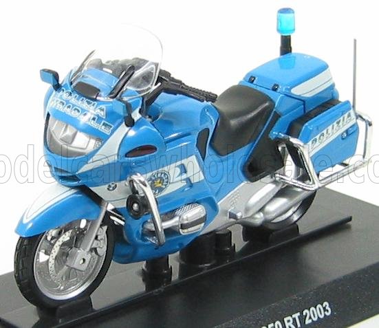 1:24 BMW R850rt Polizia Stradale (2003) - Motorcycle, Blue White - ITAPOLC001-ABPOL052