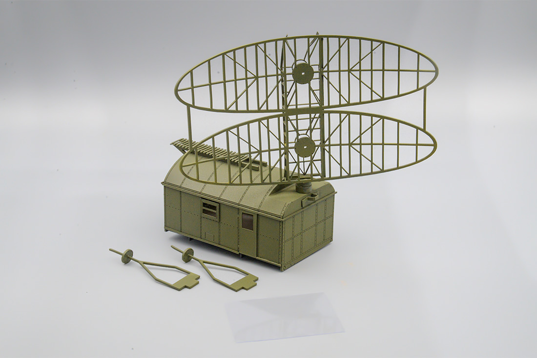 1:43 Надстройка Кунг ЗИЛ-157 локатор, хаки - mal189