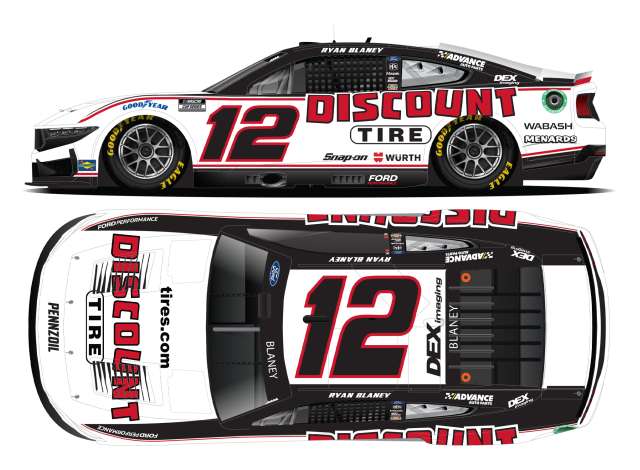 1:64 Ford Mustang #12 Ryan Blaney *Discount Tire* black/red/white 2025 - C122565DCTRB