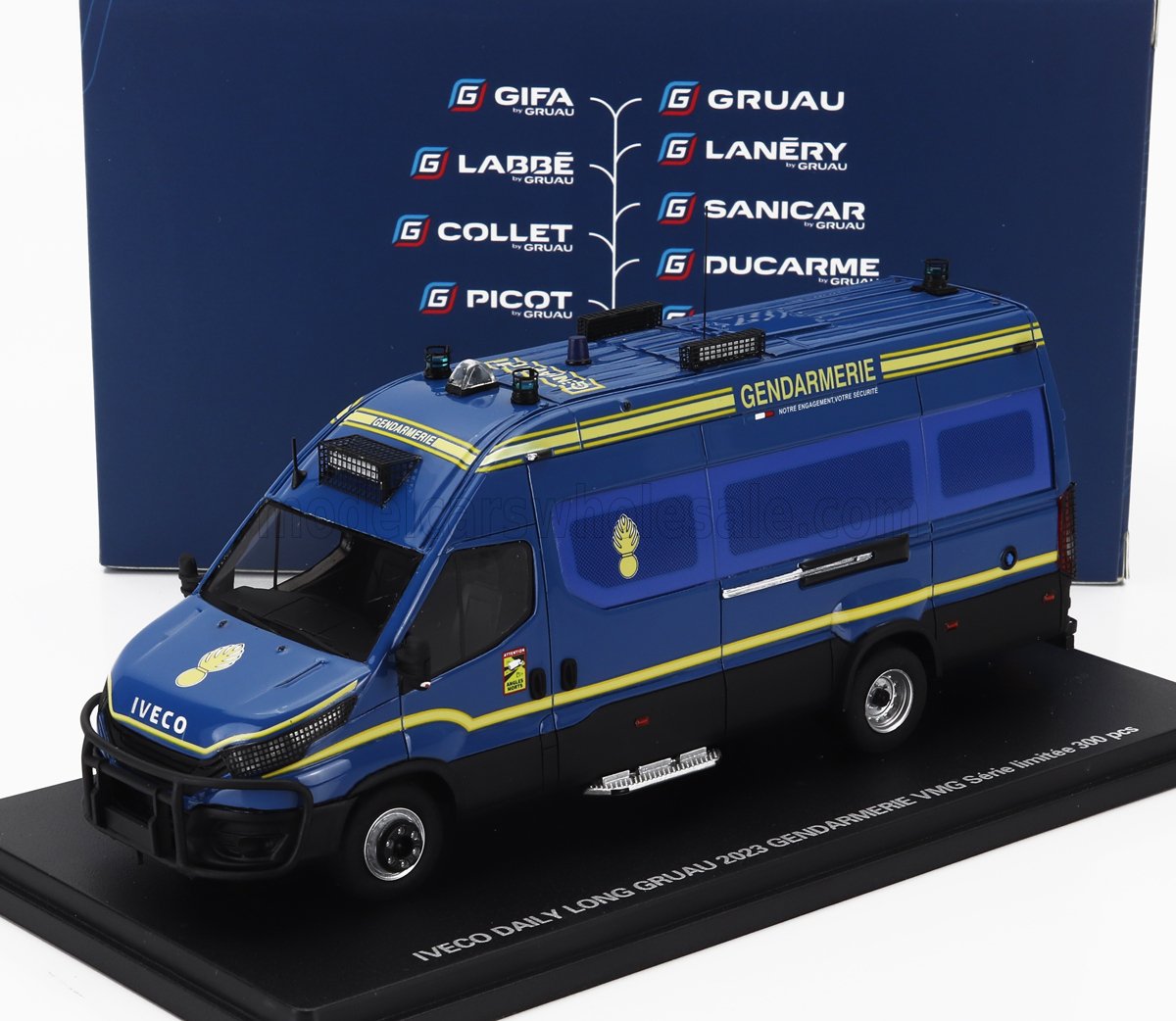 1:43 IVECO FIAT Daily Van Long Gendarmerie Vme Gruau Police (2023), Blue Yellow - PE742