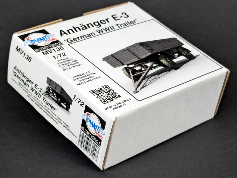 1:72 Сборная модель Anhanger E-3 'German WWII Trailer' - MV136