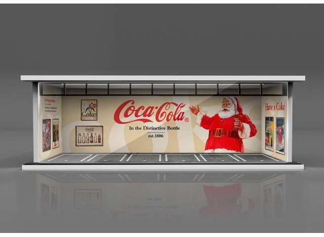 1:64 Parking Garage *Coca-cola with light*, various - MO914036