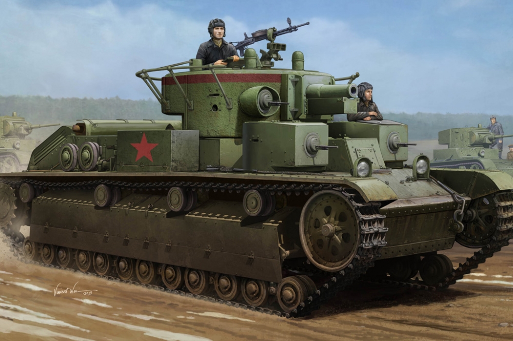 1:35 Сборная модель Танк Soviet T-28 Medium Tank (Welded) - 83852