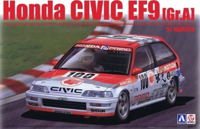 1:24 Сборная модель Honda EF9 Civic Gr.A *Motion* (1991) - bmx24018