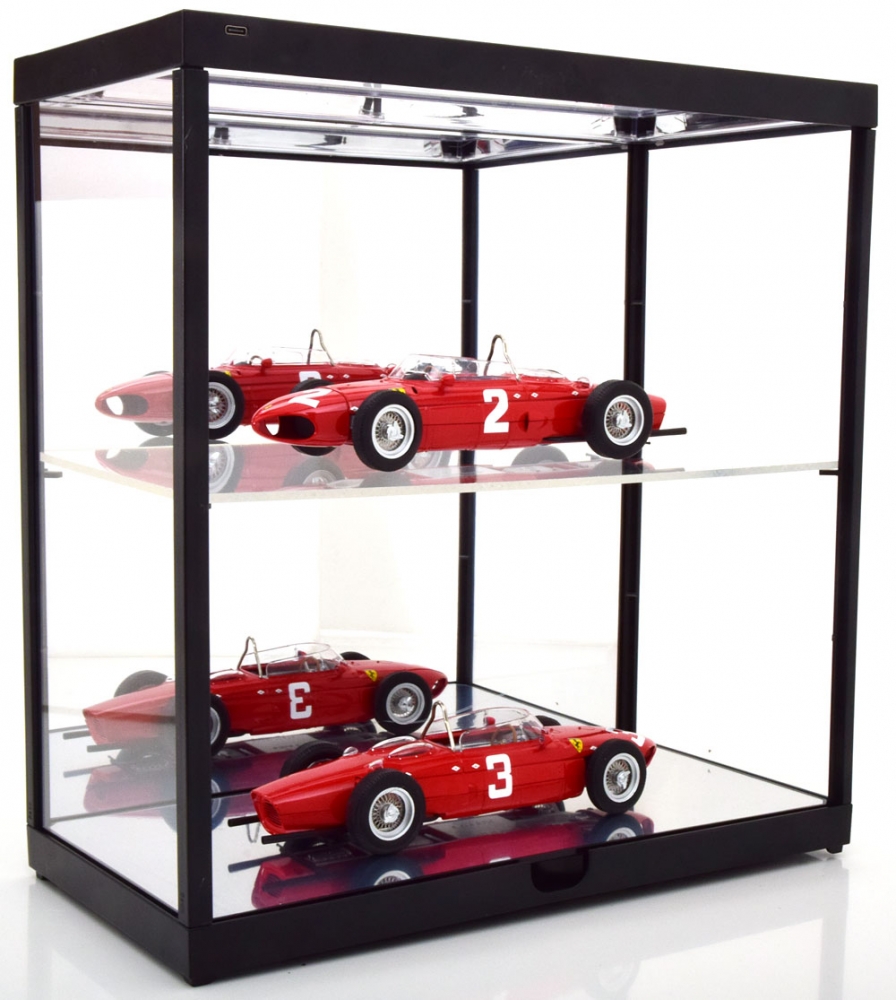 1:18 VITRINE für 2 Modelle in 1:18 oder 1:24, schwarz - T9-187820mbk