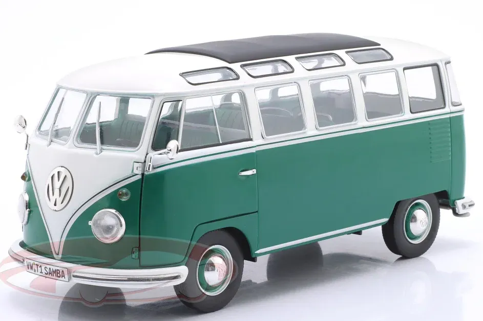 1:18 VOLKSWAGEN T1 Samba Bus (1962), green / white - S1813403