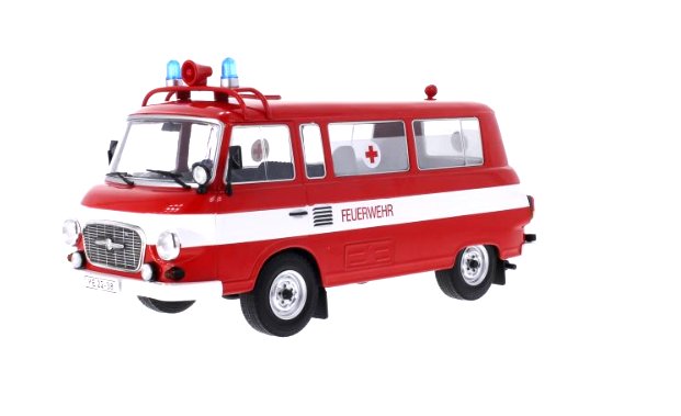 1:18 BARKAS B1000 Bus 'Fire Brigade Ambulance' 1965 - MCG18010