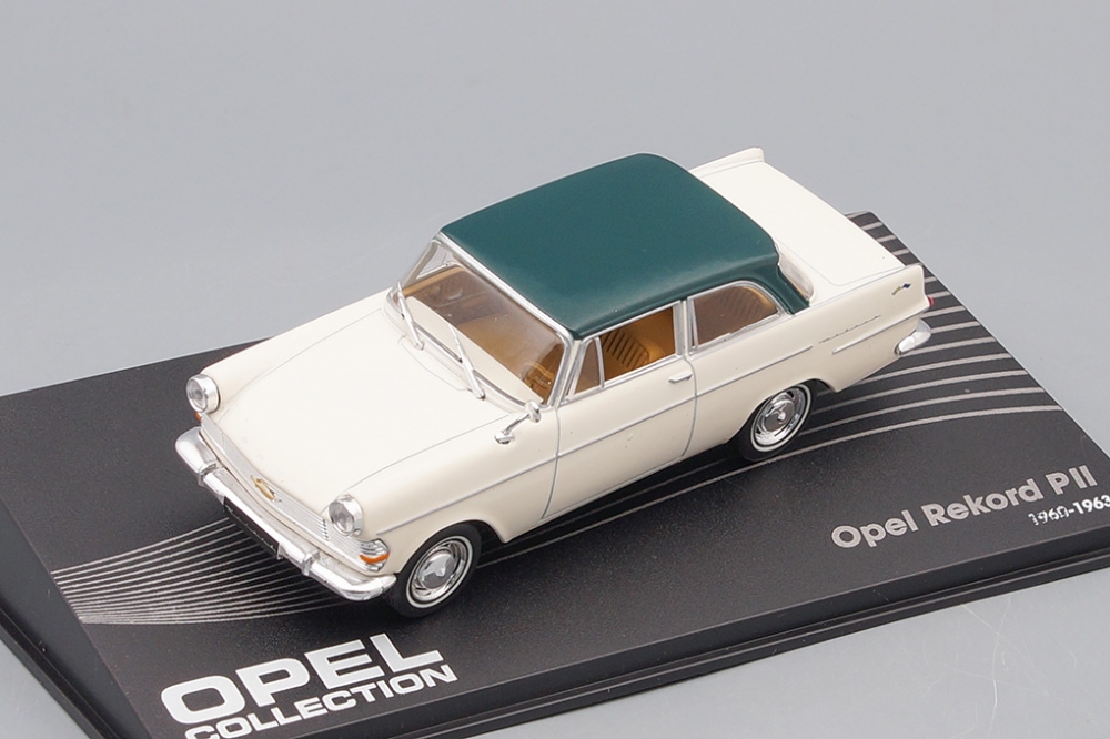 1:43 OPEL Record Coupe P2 (1960-1963), white / dark green - OP43
