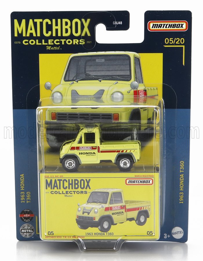 1:64 HONDA T360 Pick-up (1963), Yellow Red - HFL79-4B10
