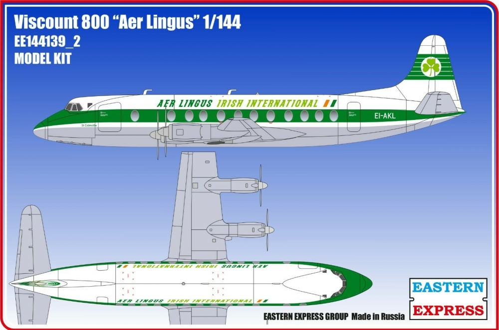 1:144 Сборная модель Самолёт Viscount 800 Aer Lingus - 144139-2