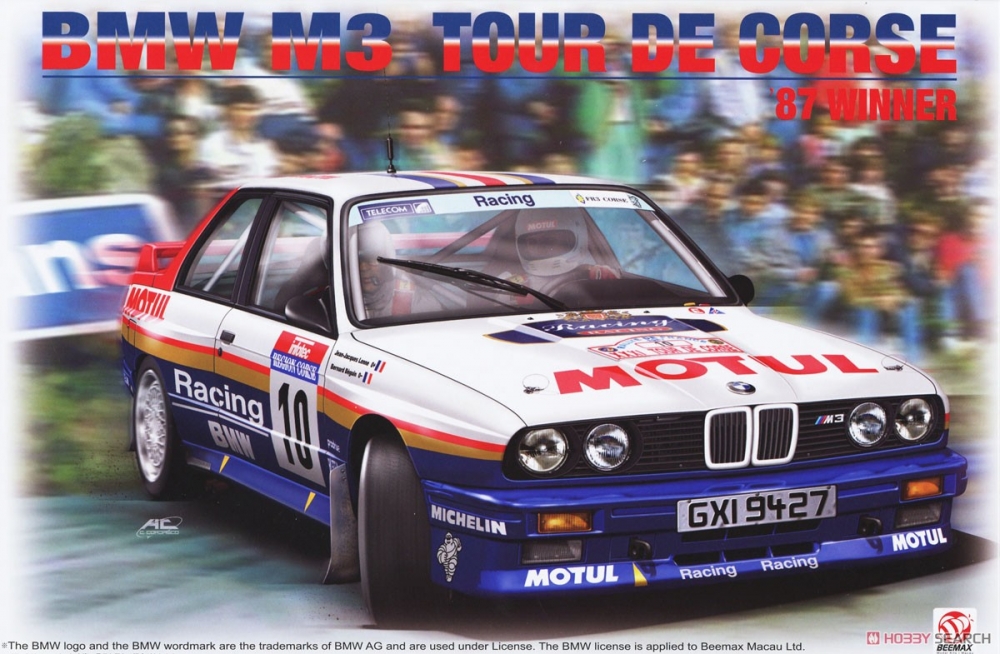 1:24 Сборная модель BMW M3 E30 '87 Tour De Corse Winner - BX24029