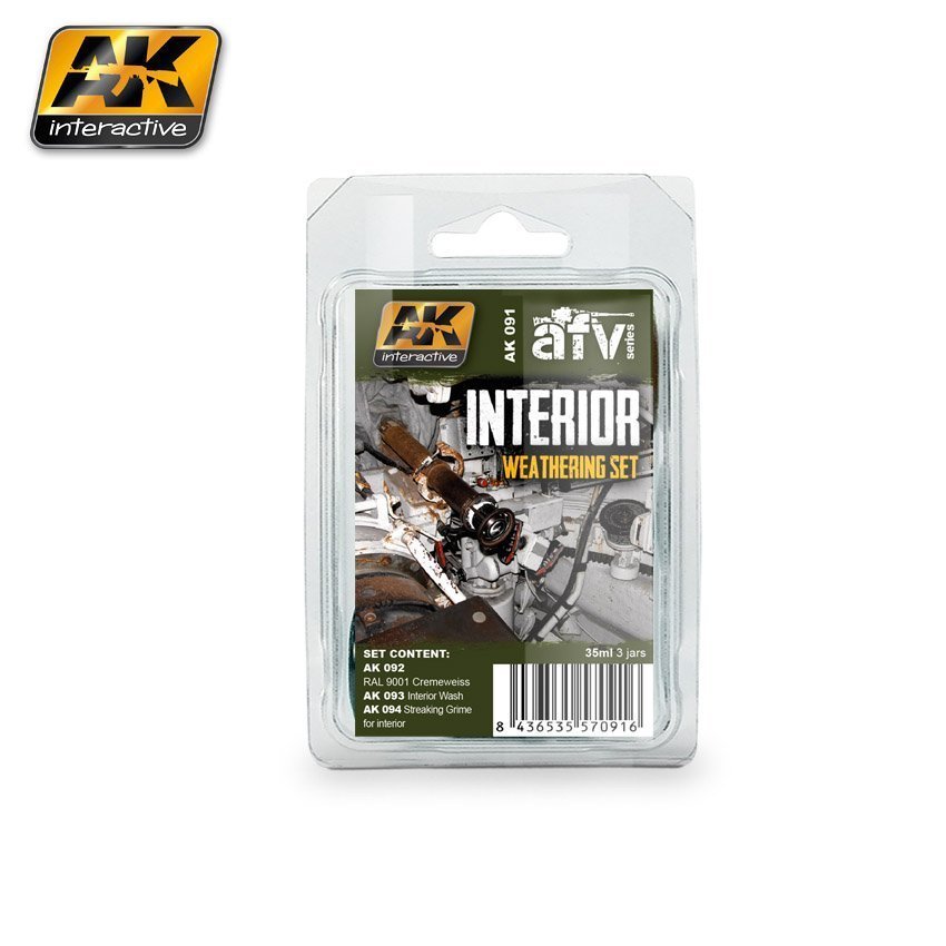 Набор жидкостей для нанесения эффектов INTERIOR WEATHERING SET(набор для везеринга интерьеров) - AK-091
