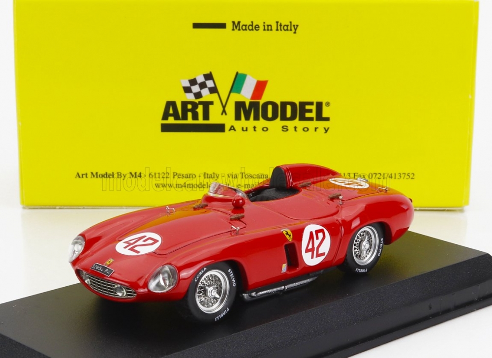 1:43 FERRARI 750 Monza Spider Sn0530m N42 2nd Tunisi Belvedere Gp (1955) L.Bordonaro, Red - ART448