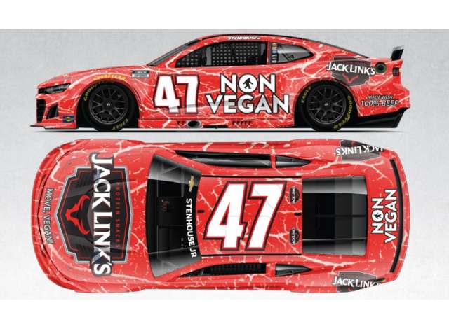 1:64 Chevrolet #47 Ricky Stenhouse Jr. *JAck Link`s Non Vegan*, white/blue 2025 - C472561JLVRT