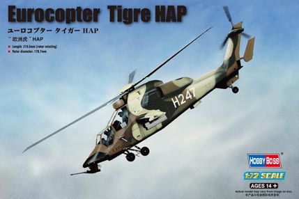 1:72 Сборная модель Вертолёт Eurocopter EC-665 Tigre HAP - 87210