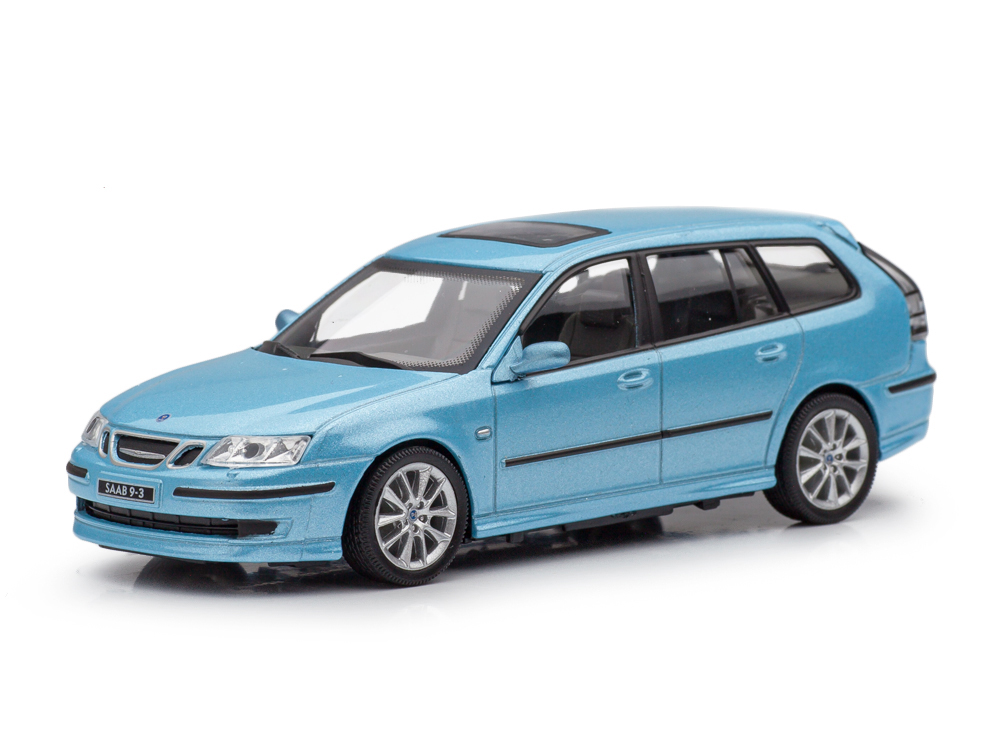 1:43 SAAB 9-3 SportCombi (2007) electic blue (голубой металлик) 60 лет SAAB - ARM006