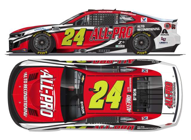1:64 Chevrolet #24 William Bryron *All-Pro*, red/white/yellow 2025 - C242561APRWB