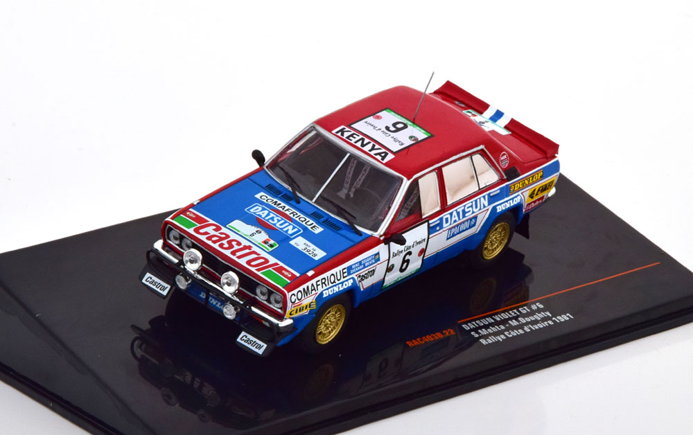 1:43 DATSUN Violet GT No 6  Rally Cote d Ivoire, Mehta/Doughty (1981) - RAC403B