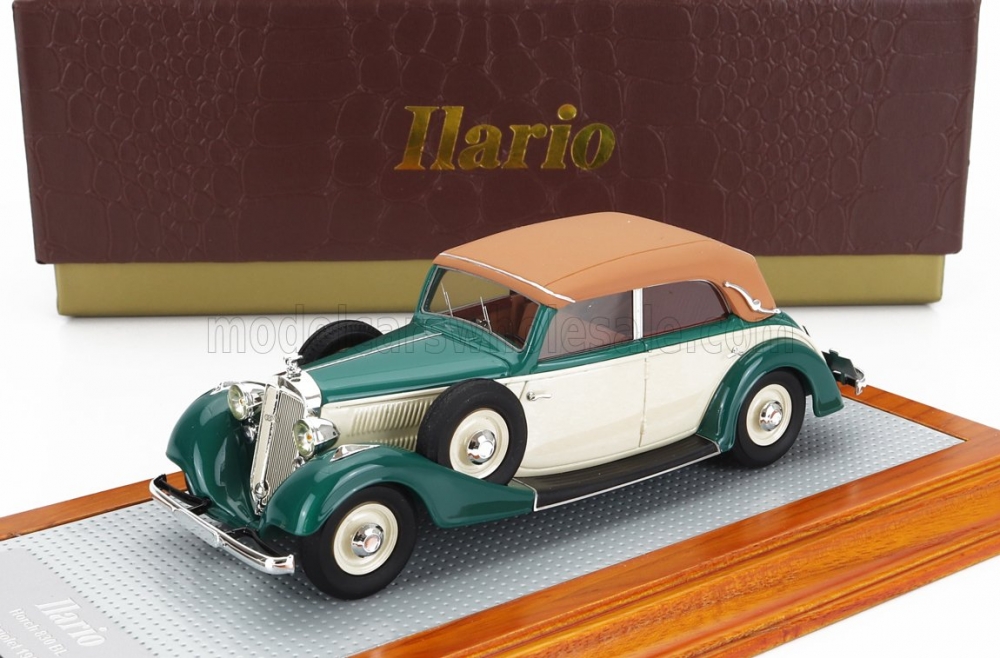 1:43 HORCH 830 Bl Cabriolet Closed (1936), Green Beige Brown - IL43179